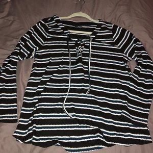 torrid Sweaters - Stripped sweater ( Black, white, and blue) torrid Sweaters - Stripped sweater ( Black, white, and blue)